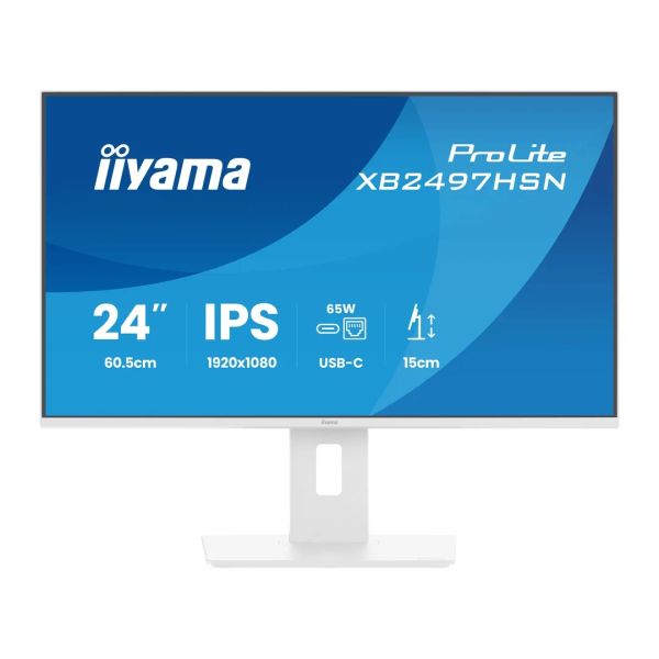 24'' iiyama XB2497HSN-W1: IPS, FHD, USB-C, RJ45, HAS