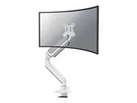 Montážní sada (montážní rameno na stůl) - plný pohyb - pro zakřivený LCD displej - ocel - bílá - velikost obrazovky: 17"-49"