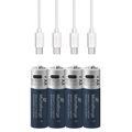 MEDIARANGE Baterie nabíjecí AA, USB-C, 4 ks