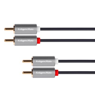 Kabel 2x Cinch konektor/2x Cinch konektor 1m KRUGER & MATZ KM1213 Basic