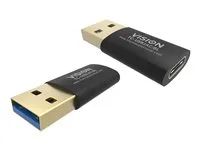 USB adaptér - USB typ A (M) do USB-C (F) - USB 3.0 - černá