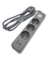 Prodlužovací kabel 3 zásuvky 2 m QTECQ-417F s přepínačem