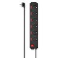 HAMA Přepěťová ochrana XL, 6x Schuko, 1,4m, černá