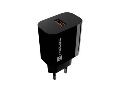 Universální nabíječka Natec RIBERA 18W, 1X USB-A,černá