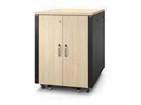 Rozvaděč stojanový (horizontální) - zvukotěsný - AC 230 V - javor - 17U - 19"