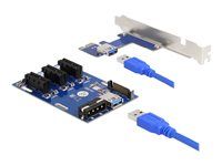 Riser Card PCI Express x1 to 3 x PCIe x1