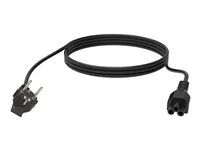 Elektrický kabel - IEC 60320 C5 do power CEE 7/7 (Z) - 250 V - 16 A - 3 m - licna - černá