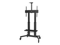 Vision X-Series VFM-F27 - Vozík - nastavitelná výška - pro Displej LCD - ocel, hliník - matná cern - velikost obrazovky: 55"-100"