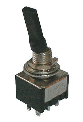 Přepínač páčkový    3pol./6pin  ON-OFF-ON plast