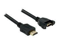Kabel HDMI s ethernetem - HDMI s piny (male) do HDMI se zdířkami (female) - 1 m - černá