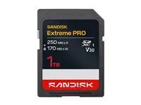 SanDisk Extreme PRO - Pametová karta flash - 1 TB - Video Class V30 / UHS-I - SDXC UHS-I