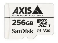 Paměťová karta flash (adaptér microSDXC na SD zahrnuto) - 256 GB - Video Class V30 / UHS Class 3 / Class10 - microSDXC - bílá (balení 10) - pro AXIS D3110, M3085, M3086, M5075, P3818, Q1656, Q1715, Q1942, Q3538, Q6100; P37 Series