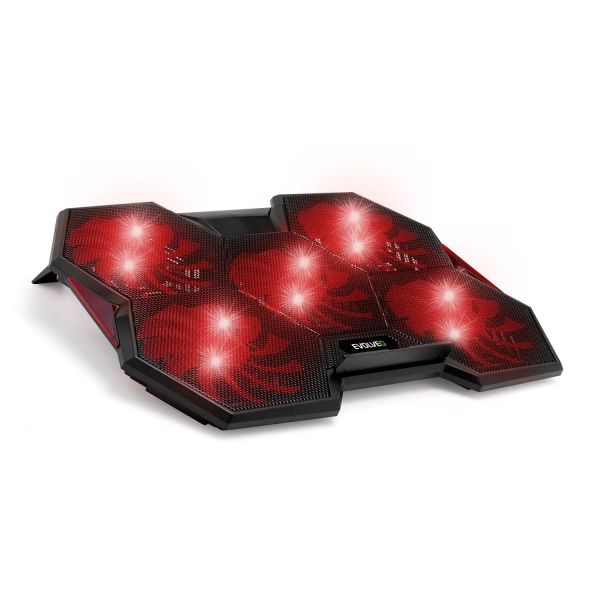 EVOLVEO Ania 14, chladicí podložka pro notebook, 5x ventilátor, červené podsvícení