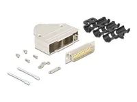 Sub-D connector housing 25 pin metal inc