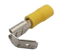 Zásuvka faston rozvaděč 6.3mm, vodič 4.0-6.0mm žlutý