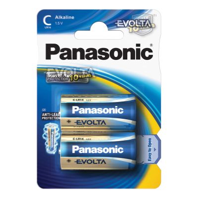 Baterie C (R14) alkalická PANASONIC Evolta 2ks / blister