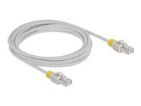 Patch kabel - RJ-45 (M) do RJ-45 (M) - 3 m - 6 mm - S/FTP - CAT 6a - neobsahuje halogen - šedá