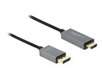 Kabel adaptéru - DisplayPort s piny (male) do HDMI s piny (male) - 1 m - šedá, černá - podporuje 4K, aktivní