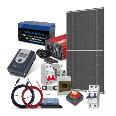 Solární ostrovní set TRINA 455Wp, baterie LiFePO4 12V 100Ah, měnič 230VAC 1000W