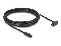 Delock - Digitální audio kabel (optický) - TOSLINK s piny (male) pravoúhlý do TOSLINK s piny (male) - 5 m - optické vlákno - cerná