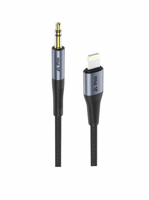 Adaptér iPEAX 90010138 Lightning / JACK 3,5mm (pro poslech hudby) Black