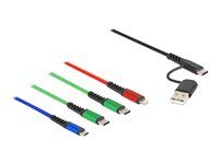 USB Charging Cable 4 in 1 USB Type-A+U