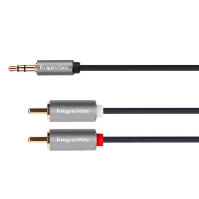 Kabel Jack 3.5mm stereo/2x Cinch 1m KRUGER & MATZ KM1218 Basic