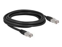 Patch kabel - RJ-45 (M) do RJ-45 (M) - 3 m - 7 mm - S/FTP - CAT 6a - neobsahuje halogen, venkovní - černá