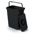 SYSTEMA BASIC FLAP černý odpadkový koš s víkem 10l