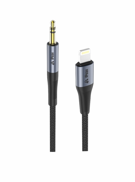 Adaptér iPEAX 90010138 Lightning / JACK 3,5mm (pro poslech hudby) Black