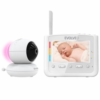 EVOLVEO NL4, dětská videochůvička s nočním světlem a otočnou kamerou