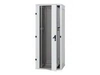 19'' stojanový rozvaděč 42U/800x1200mm prosklené dveře, IP20 nosnost 800kg světle šedý RAL7035