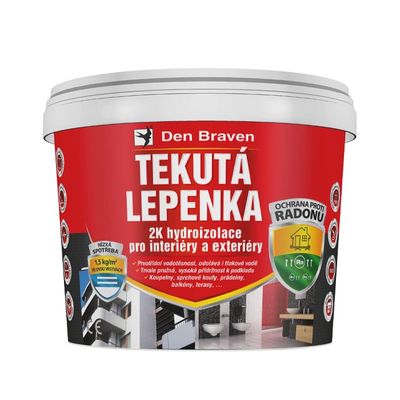 Tekutá lepenka DEN BRAVEN sivá 14 kg