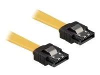 Kabel SATA - Serial ATA 150/300/600 - SATA (F) do SATA (F) - 50 cm - opatřený západkou, přímý konektor - žlutá