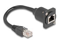 D-Type RJ45 cable plug to jack Cat.5e bl