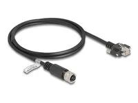 M12 Cable D-coded 4 pin female to RJ45 p