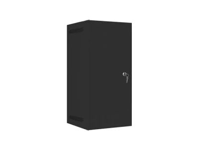 Lanberg racková skříň 10" nástěnná 12u/280x310 pro vlastní montáž s kovovými dveřmi černá-flat pack