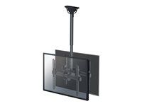 Držák - plný pohyb - pro 2 LCD displeje - černá - velikost obrazovky: 32"-60" - stropní montáž