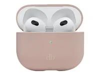 Pouzdro pro bezdrátová sluchátka - recyklovaný plast, silikon - růžová pink sand - pro Apple AirPods (třetí generace)