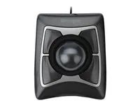 Kulový ovládač - pravák a levák - optický - 4 tlačítka - kabelové - USB - černá