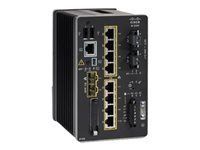 Network Essentials - přepínač - řízený - 8 x 10/100/1000 + 2 x gigabitů SFP - lze montovat na konzolu DIN - DC power