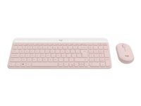 Sada klávesnice a myši - bezdrátový - 2.4 GHz - QWERTY - US mezinárodní - rùžová
