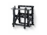 Montážní sada (montáž na zeď, VESA montážní úchyty, 2 nastavovače úhlů) - kickstand style - pro plochý panel - landscape/portrait, six-point adjustments, up to 70 kg - černá - velikost obrazovky: 45"-70" - montáž na stěnu