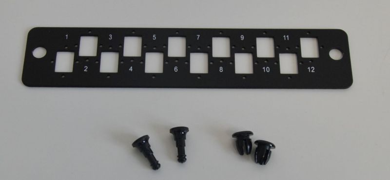 Čelo pro 19" 2U Optickou vanu pro 12xSC port