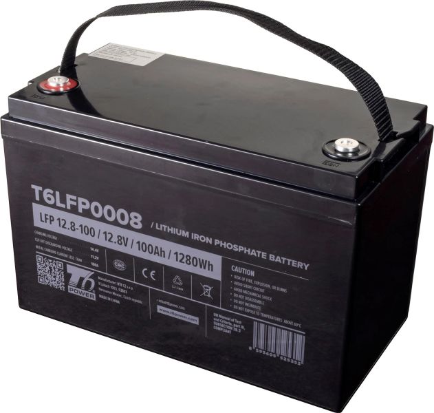 Baterie T6 Power LiFePO4, 12.8V, 100Ah, 1280Wh, Bluetooth, T16