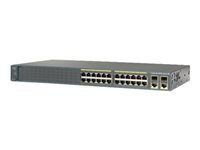 Cisco Catalyst 2960-Plus 24PC-S - Prepínac - rízený - 24 x 10/100 (PoE) + 2 x kombinace Gigabit SFP - Lze montovat do rozvadece - PoE (370 W) - repasováno