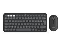 Sada klávesnice a myši - bezdrátový - Bluetooth LE - QWERTY - US mezinárodní - tonal graphite