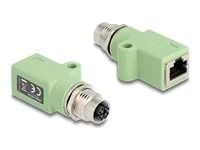 M12 Adapter X-coded 8 pin female to RJ45
