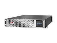 UPS (k montáži na regál) - interaktivní linka, 8x IEC C13, 1x IEC C19, SmartConnect+SmartSlot, AVR, LCD - AC 220/230/240 V - 2700 watt - 3000 VA - RS-232, USB, RJ-45 - výstupní konektory: 9 - 2U - stříbrná, černá se stříbrným předním rámem