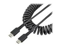 Durable Male to Male USB, Black - USB kabel - USB-C (M) do USB-C (M) - USB 2.0 - 3 A - 50 cm - svinutý - černá